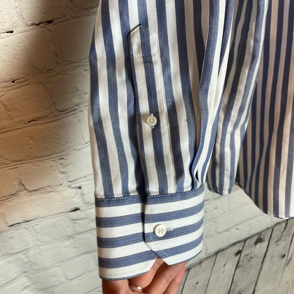 Hart Schaffner Marx Cotton Button Down Shirt Size 17 1/2, 33 - Picture 4 of 7